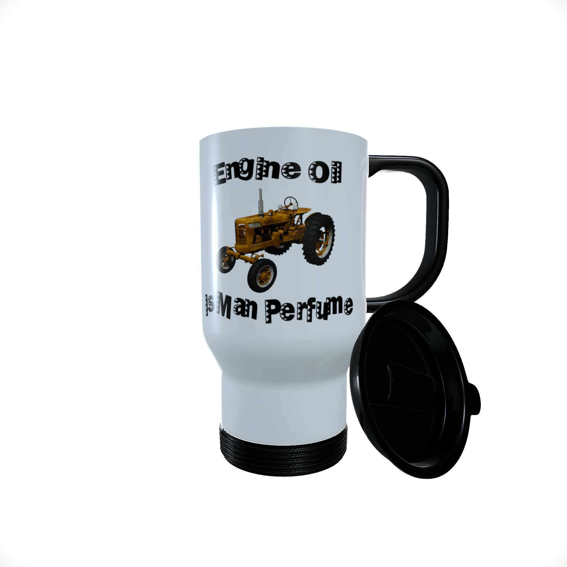 Steam Engine Tractor Travel Mug - Engine Oil Is ., Tractor Mug